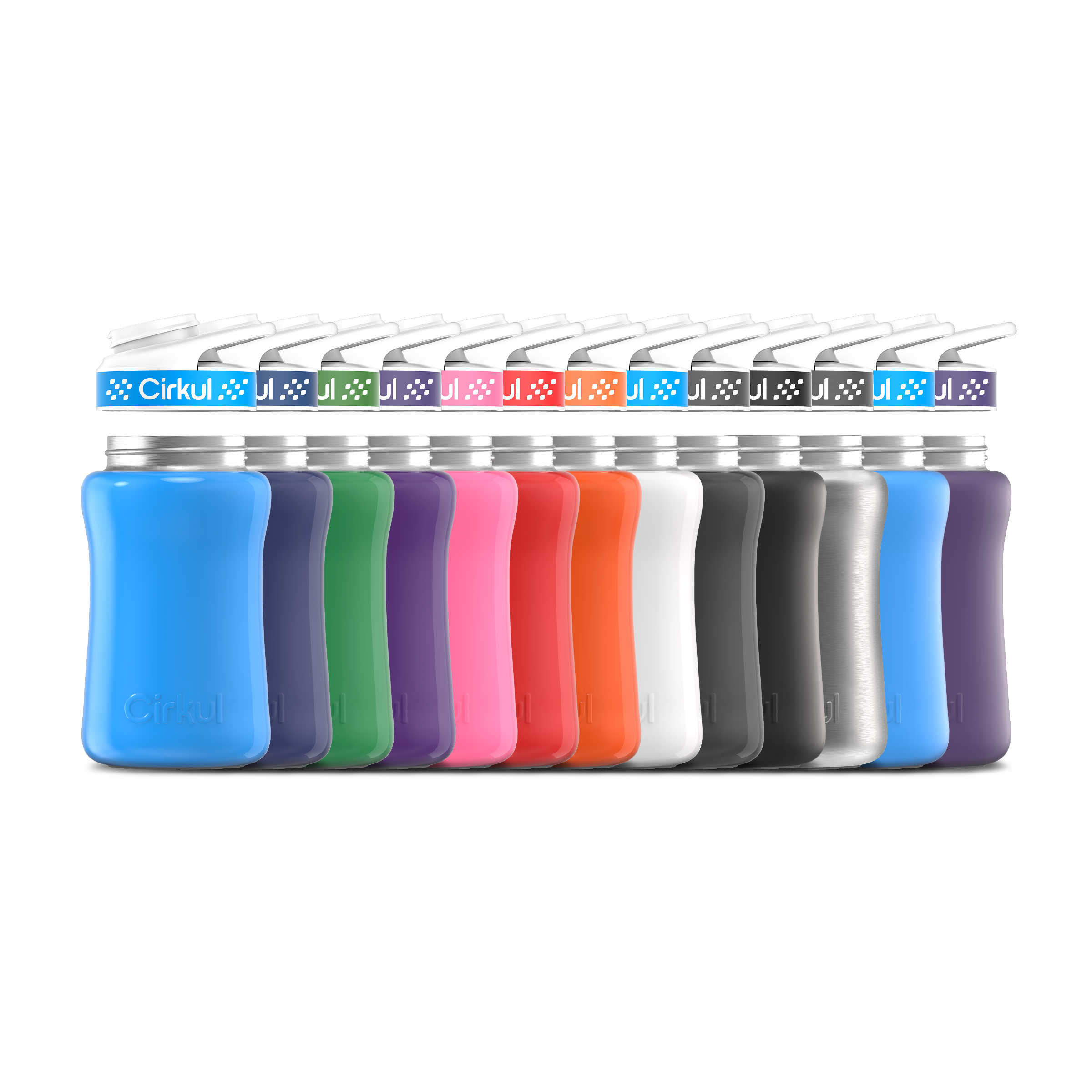 12oz. Stainless Steel Bottle & Comfort Grip Lid - Essential Travel Mix