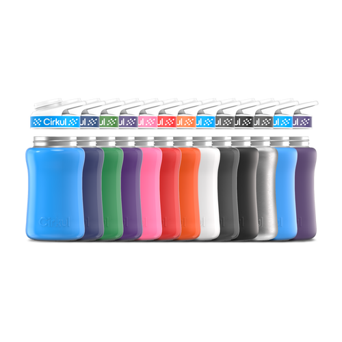 12oz. Stainless Steel Bottle & Comfort Grip Lid - Essential Travel Mix