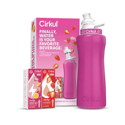 32oz. Hot Pink Stainless Steel Bottle Starter Kit - Sweet Starter Selection