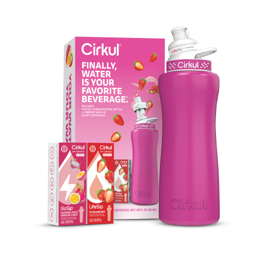 32oz. Hot Pink Stainless Steel Bottle Starter Kit - Sweet Starter Selection